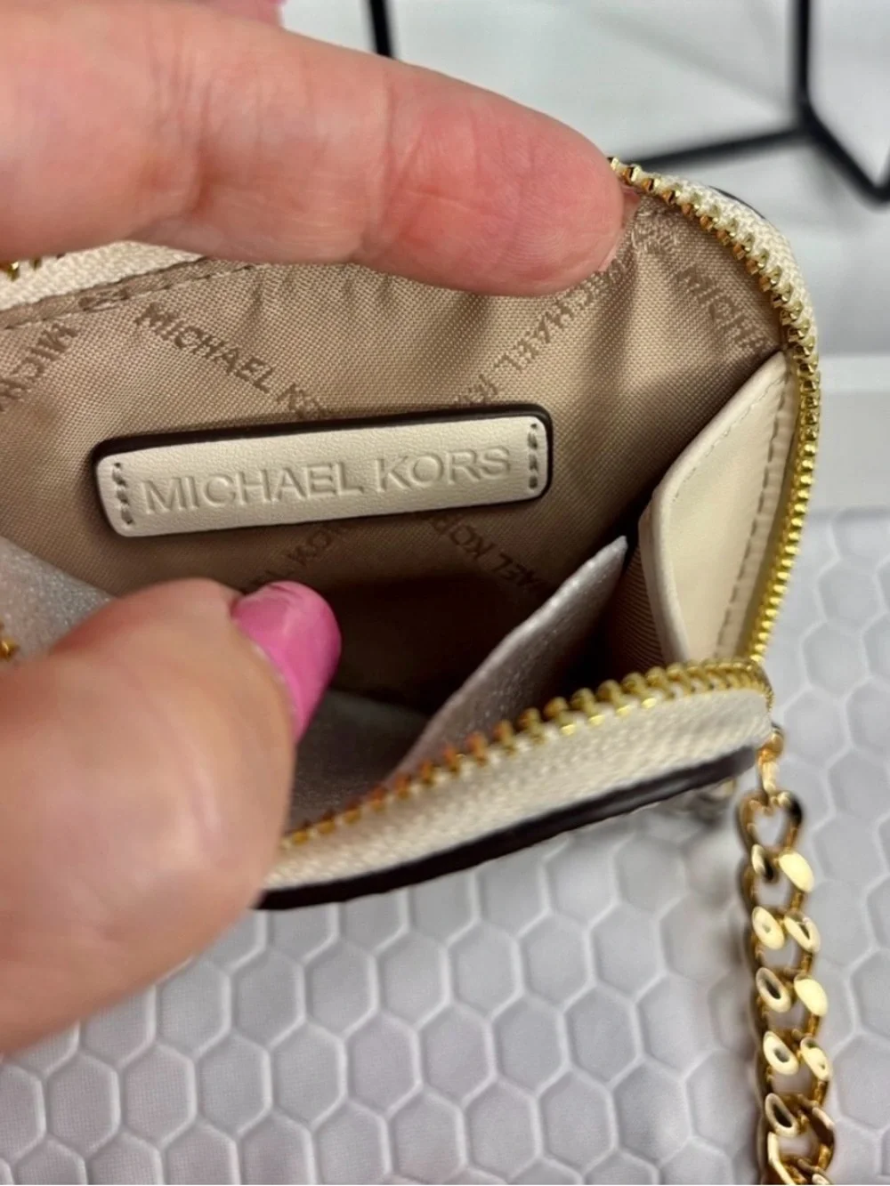 Michael Kors Snake-Print Leather Wristlet - NWT